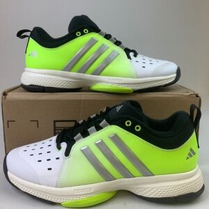 Adidas Mens Court Pickleball Sneakers White Green Lace-Up Tennis Shoes Sz 8.5D